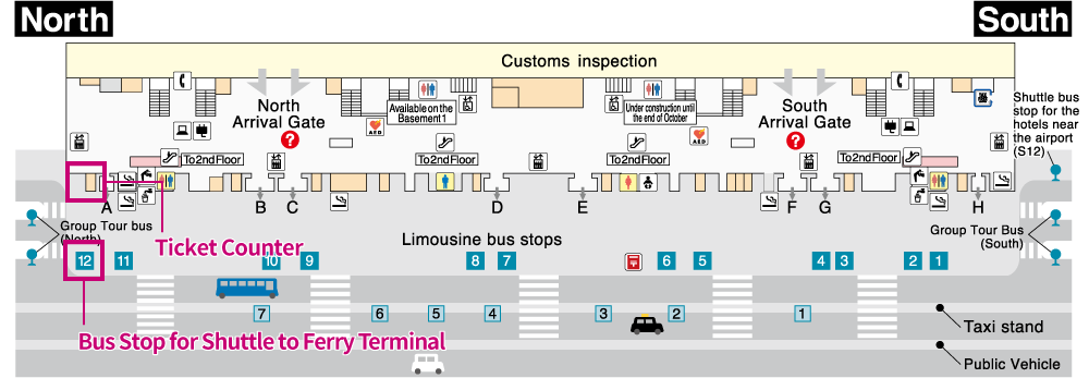 Ferry Pier Guide from T1