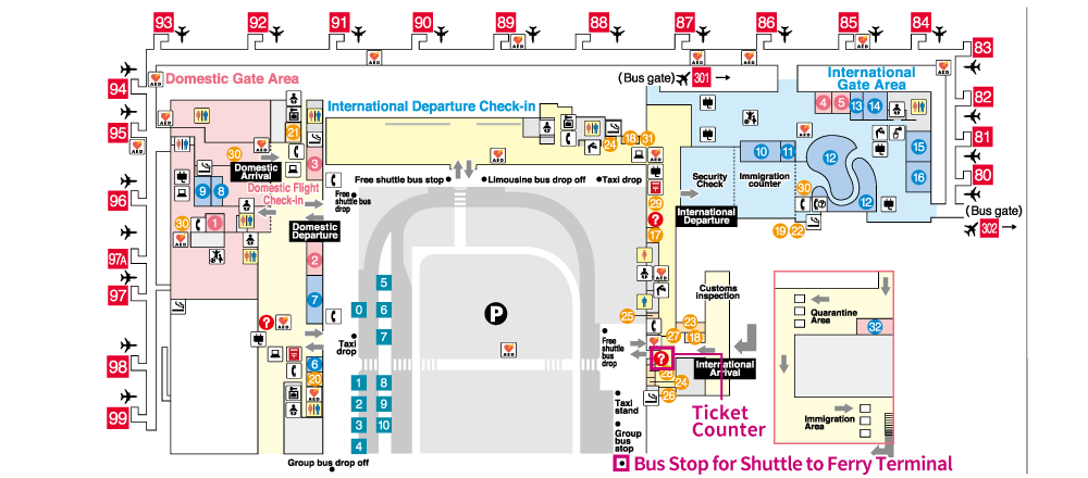 Ferry Pier Guide from T2